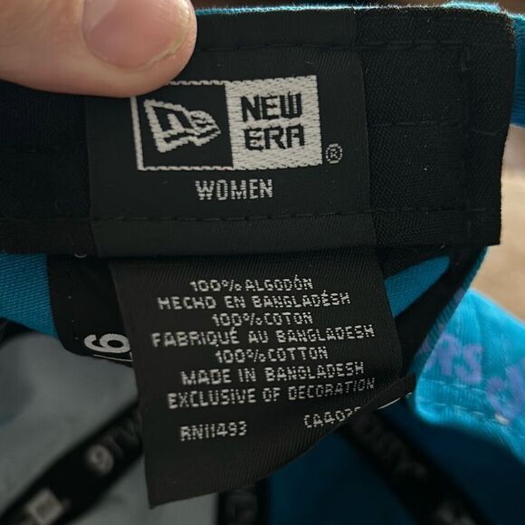 Carolina Panthers Hat Blue New Era 9Twenty Strap Back Baseball Cap. Women’s. - Picture 9 of 9